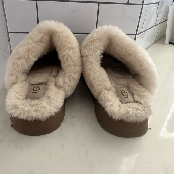 UGG Disquette Women's Size 8 Chestnut Suede Slippers Shoes Platform - Picture 4 of 8